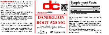 DC Dandelion Root 520 mg - supplement