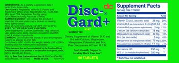DC Disc-Gard+ - supplement of vitamin d c and b6 with calcium magnesium manganese potassium and zinc plus glucosamin
