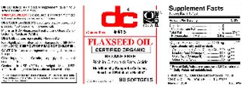 DC Flaxseed Oil - supplement