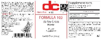 DC Formula 103 - supplement
