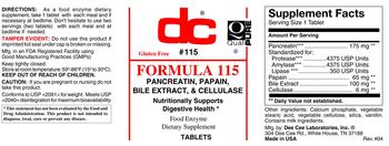 DC Formula 115 - food enzyme supplement