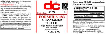 DC Formula 183 Glucosamine Sulfate - supplement