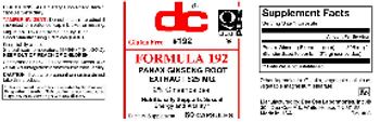 DC Formula 192 - supplement