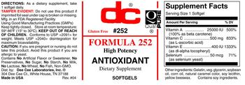 DC Formula 252 - supplement