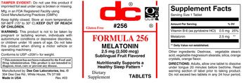 DC Formula 256 Melatonin 2.5 mg (2,500 mcg) Sublingual Fruit Flavored - supplement