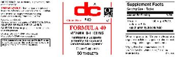 DC Formula 40 - supplement
