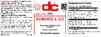 DC Formula 412 - supplement