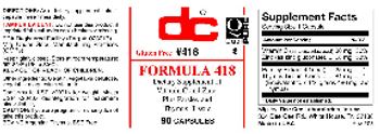 DC Formula 418 - supplement of vitamin c and zinc plus parsley and thymus tissue
