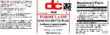 DC Formula 835 - supplement