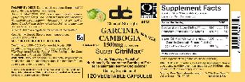 DC Garcinia Cambogia 1500 mg per serving - supplement
