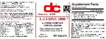 DC L-Lysine 1000 - supplement