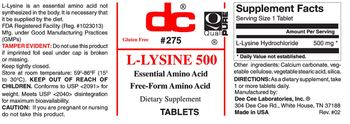 DC L-Lysine 500 - supplement