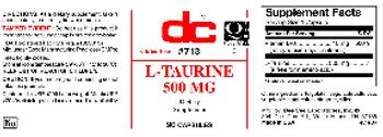 DC L-Taurine 500 mg - supplement