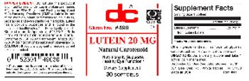 DC Lutein 20 mg - supplement