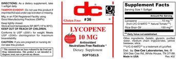 DC Lycopene 10 mg - supplement