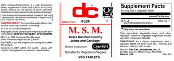 DC M. S. M. - supplement