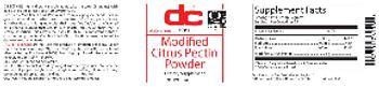 DC Modified Citrus Pectin Powder - supplement
