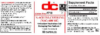 DC N-Acetylcysteine (NAC) 600 mg - supplement
