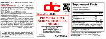 DC Phosphatidyl Serine Complex 1500 mg - supplement