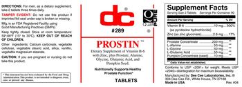 DC Prostin - supplement of vitamin b6 with zinc plus prostate alanine glycine glutamic acid and pumpkin seed