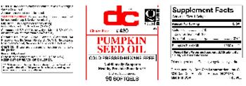 DC Pumpkin Seed Oil - supplement