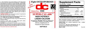 DC Super-Cal-600 - supplement of vitamin d and calcium