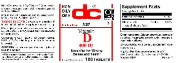 DC Vitamin D 400 IU - supplement