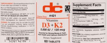 DC Vitamins D3 + K2 - supplement