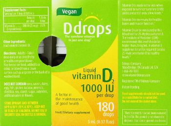Ddrops Liquid Vitamin D2 1000 IU - food supplement