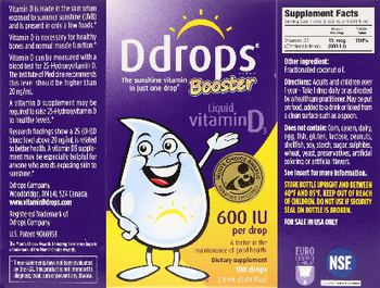 Ddrops Liquid Vitamin D3 600 IU - supplement