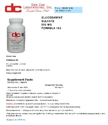 Dee Cee Laboratories Glucosamine Sulfate 500 mg - supplement