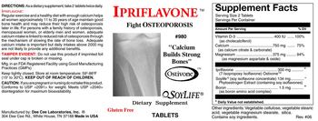 Dee Cee Laboratories Ipriflavone - supplement