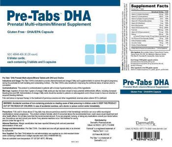 DemetRx Pharmaceuticals Pre-Tabs DHA Vitamin Tablet - prenatal multivitaminmineral supplement