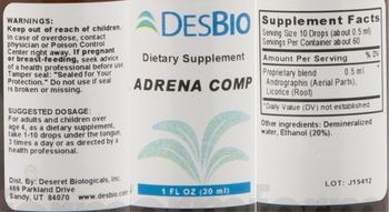 DesBio ADRENA COMP - supplement