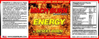 Desert Burn Mach Burn Energy - supplement