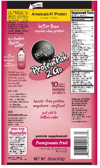 Designer Whey ProteinPak 2 Go Pomegranate Fruit - protein supplement