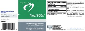 Designs For Health Aloe/200x - supplement