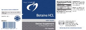 Designs For Health Betaine HCl With Pepsin - supplement