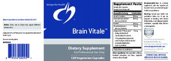 Designs For Health Brain Vitale - supplement