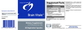 Designs For Health Brain Vitale - supplement