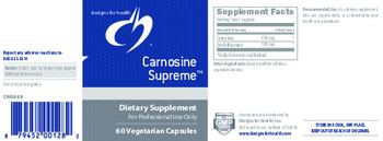 Designs For Health Carnosine Supreme - supplement