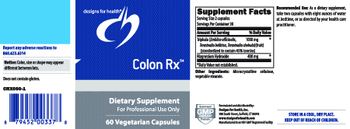 Designs For Health Colon Rx - supplement