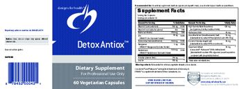 Designs For Health Detox Antiox - supplement