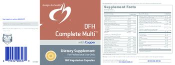 Designs For Health DFH Complete Multi With Copper - supplement