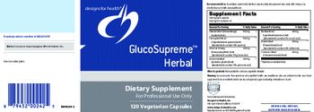 Designs For Health GlucoSupreme Herbal - supplement