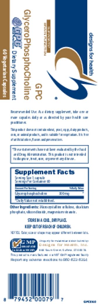 Designs For Health GPC GlyceroPhosphoCholine - supplement