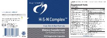 Designs For Health H-S-N Complex - supplement