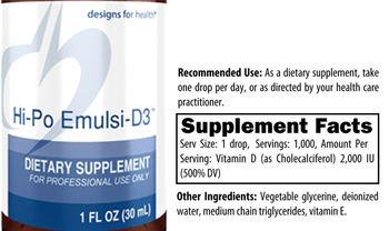Designs For Health Hi-Po Emulsi-D3 - supplement