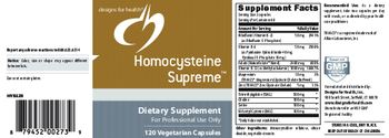 Designs For Health Homocysteine Supreme - supplement