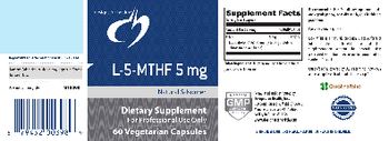 Designs For Health L-5-MTHF 5 mg - supplement